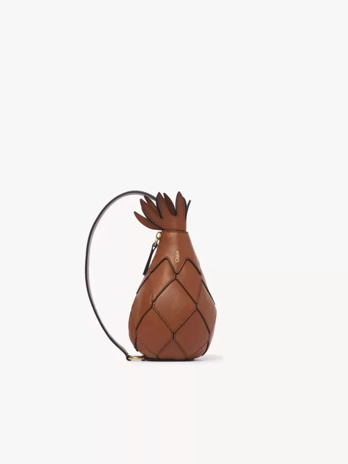 Ananas desenli deri omuz çantası Ananas desenli deri omuz çantası