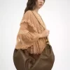 Büyük Bilezikli Hobo Çanta, deriden yapılmış Büyük Bilezikli Hobo Çanta, deriden yapılmış