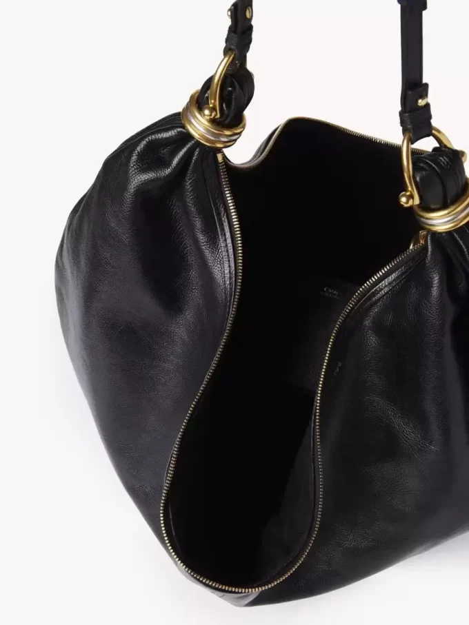 Büyük Bilezikli Hobo Çanta, deriden yapılmış Büyük Bilezikli Hobo Çanta, deriden yapılmış