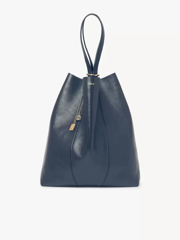 Büyük Chloé Spin deri tote çanta Büyük Chloé Spin deri tote çanta