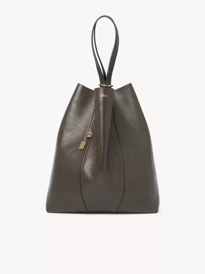 Büyük Chloé Spin deri tote çanta Büyük Chloé Spin deri tote çanta