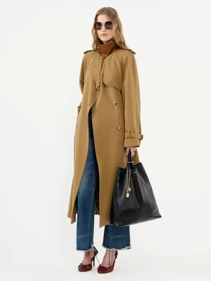 Büyük Chloé Spin deri tote çanta Büyük Chloé Spin deri tote çanta