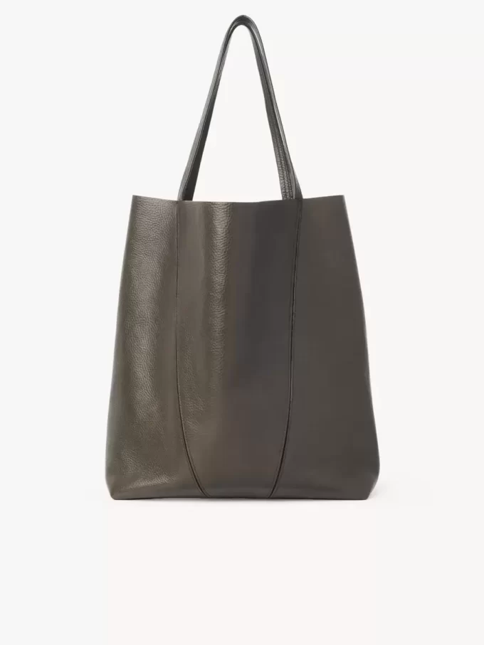 Büyük Chloé Spin deri tote çanta Büyük Chloé Spin deri tote çanta