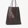 Büyük Chloé Spin deri tote çanta Büyük Chloé Spin deri tote çanta