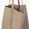 Büyük Chloé Spin deri tote çanta Büyük Chloé Spin deri tote çanta