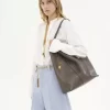 Büyük Chloé Spin deri tote çanta Büyük Chloé Spin deri tote çanta
