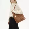Büyük Chloé Spin deri tote çanta Büyük Chloé Spin deri tote çanta