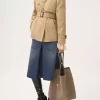 Büyük Chloé Spin süet deri tote çanta Büyük Chloé Spin süet deri tote çanta