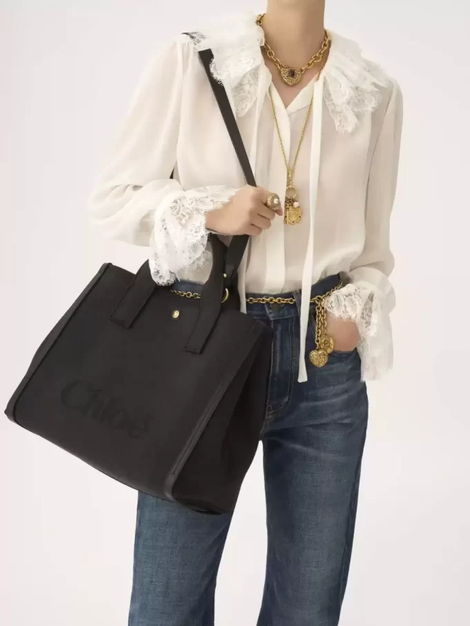 Chloé Carry kanvas tote çanta Chloé Carry kanvas tote çanta