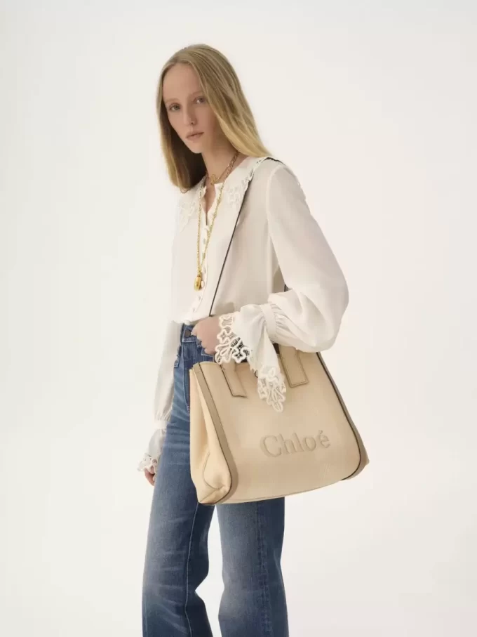 Chloé Carry kanvas tote çanta Chloé Carry kanvas tote çanta