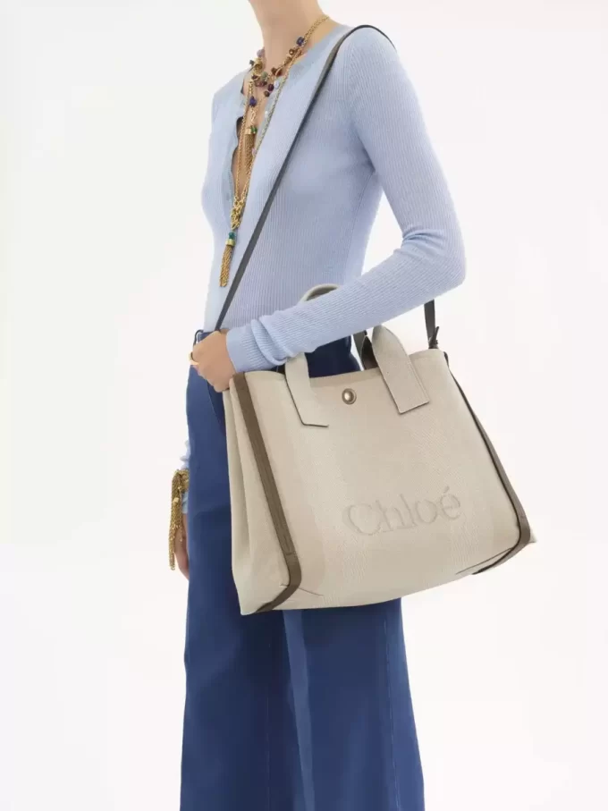 Chloé Carry kanvas tote çanta Chloé Carry kanvas tote çanta