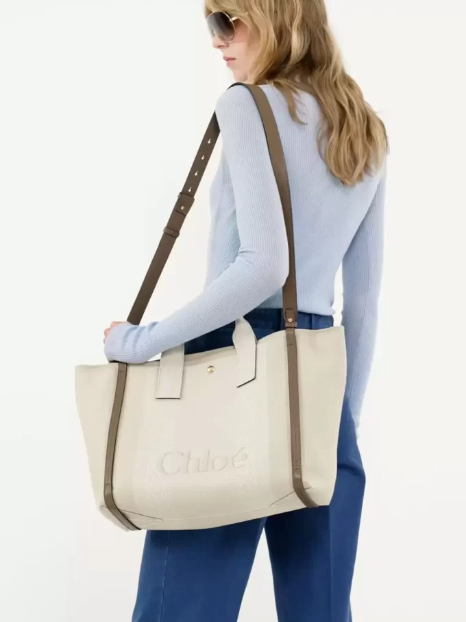 Chloé Carry kanvas tote çanta Chloé Carry kanvas tote çanta