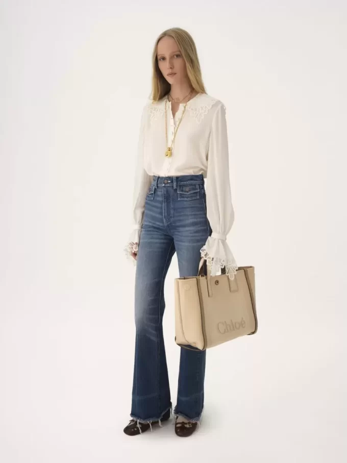 Chloé Carry kanvas tote çanta Chloé Carry kanvas tote çanta