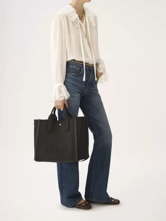 Chloé Carry kanvas tote çanta Chloé Carry kanvas tote çanta