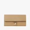 Chloé Charms, taneli deri kapaklı uzun cüzdan Chloé Charms, taneli deri kapaklı uzun cüzdan