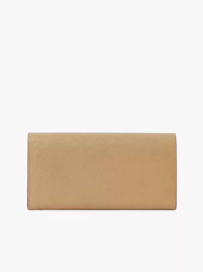 Chloé Charms, taneli deri kapaklı uzun cüzdan Chloé Charms, taneli deri kapaklı uzun cüzdan