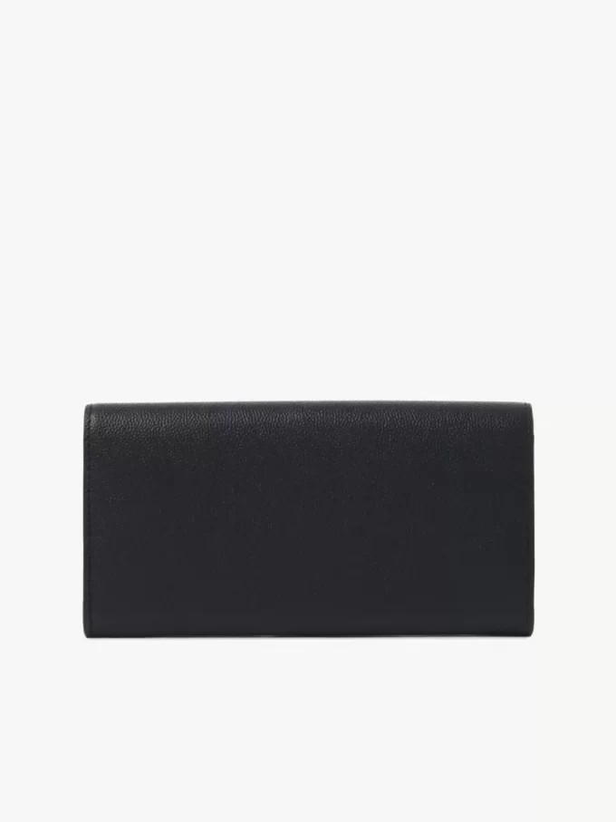 Chloé Charms, taneli deri kapaklı uzun cüzdan Chloé Charms, taneli deri kapaklı uzun cüzdan