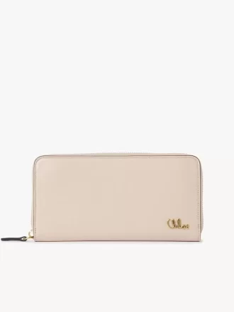 Chloé Iconic parlak deri fermuarlı uzun cüzdan Chloé Iconic parlak deri fermuarlı uzun cüzdan