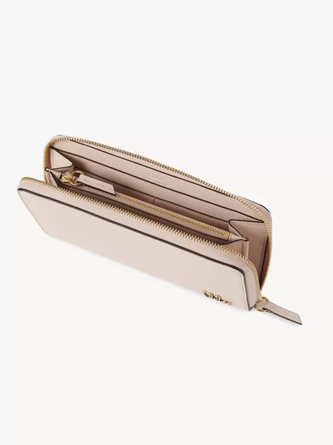 Chloé Iconic parlak deri fermuarlı uzun cüzdan Chloé Iconic parlak deri fermuarlı uzun cüzdan
