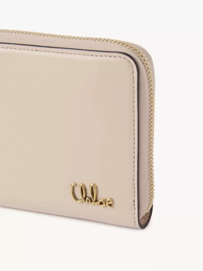 Chloé Iconic parlak deri fermuarlı uzun cüzdan Chloé Iconic parlak deri fermuarlı uzun cüzdan