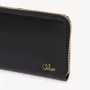 Chloé Iconic parlak deri fermuarlı uzun cüzdan Chloé Iconic parlak deri fermuarlı uzun cüzdan