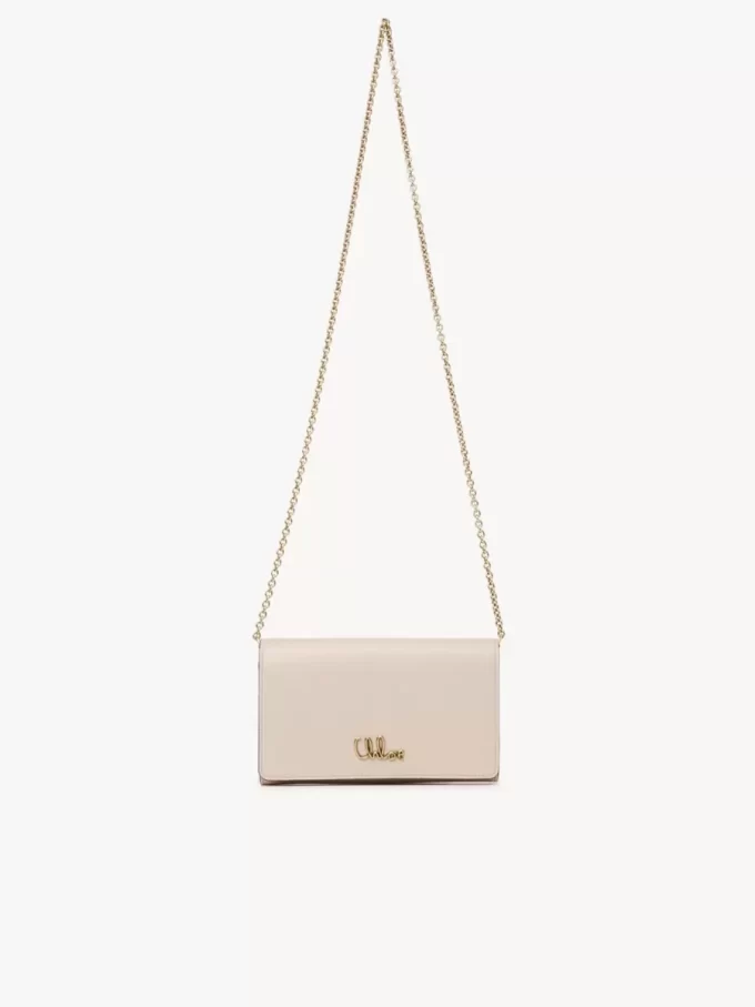 Chloé Iconic zincirli parlak deri kapaklı cüzdan Chloé Iconic zincirli parlak deri kapaklı cüzdan