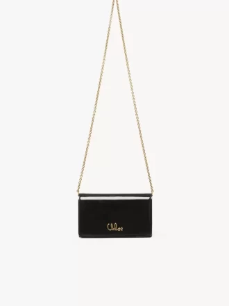 Chloé Iconic zincirli, rugan deri kapaklı cüzdan Chloé Iconic zincirli, rugan deri kapaklı cüzdan