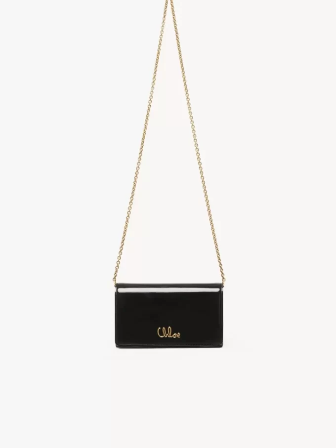 Chloé Iconic zincirli, rugan deri kapaklı cüzdan Chloé Iconic zincirli, rugan deri kapaklı cüzdan