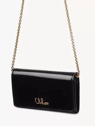 Chloé Iconic zincirli, rugan deri kapaklı cüzdan Chloé Iconic zincirli, rugan deri kapaklı cüzdan