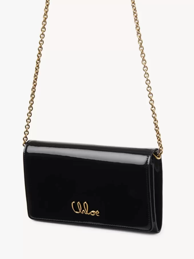 Chloé Iconic zincirli, rugan deri kapaklı cüzdan Chloé Iconic zincirli, rugan deri kapaklı cüzdan