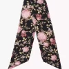Chloé Peonies ipek charmeuse geniş bandeau atkı