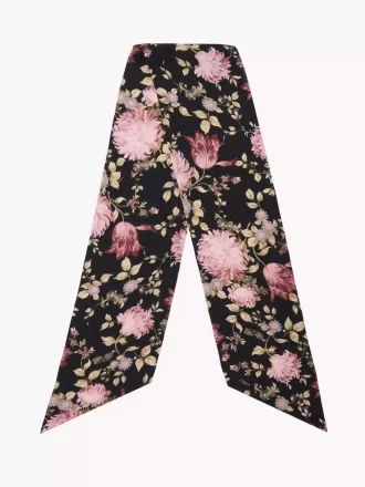 Chloé Peonies ipek charmeuse geniş bandeau atkı Chloé Peonies ipek charmeuse geniş bandeau atkı