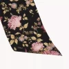 Chloé Peonies ipek charmeuse geniş bandeau atkı