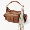 Chloé Peonies ipek charmeuse geniş bandeau atkı