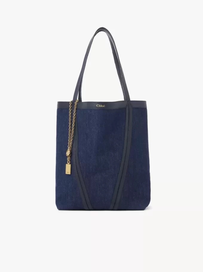 Chloé Spin denim tote çanta Chloé Spin denim tote çanta