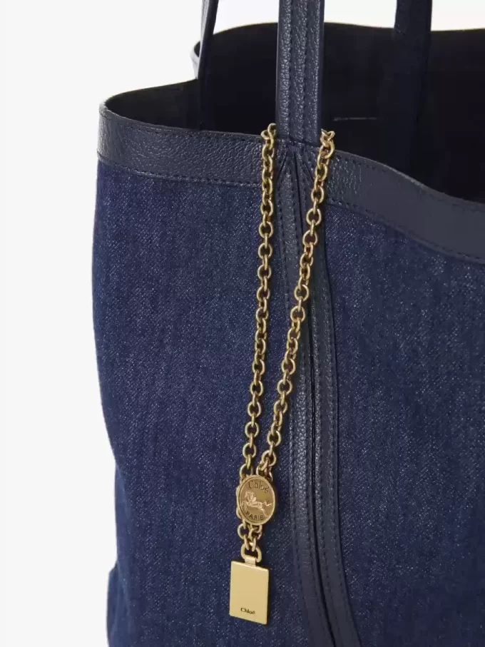 Chloé Spin denim tote çanta Chloé Spin denim tote çanta