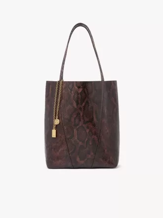 Chloé Spin piton görünümlü deri tote çanta