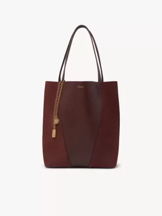 Chloé Spin tote çanta, taneli ve süet deriden