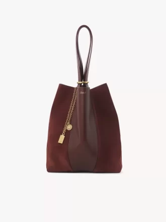 Chloé Spin tote çanta, taneli ve süet deriden