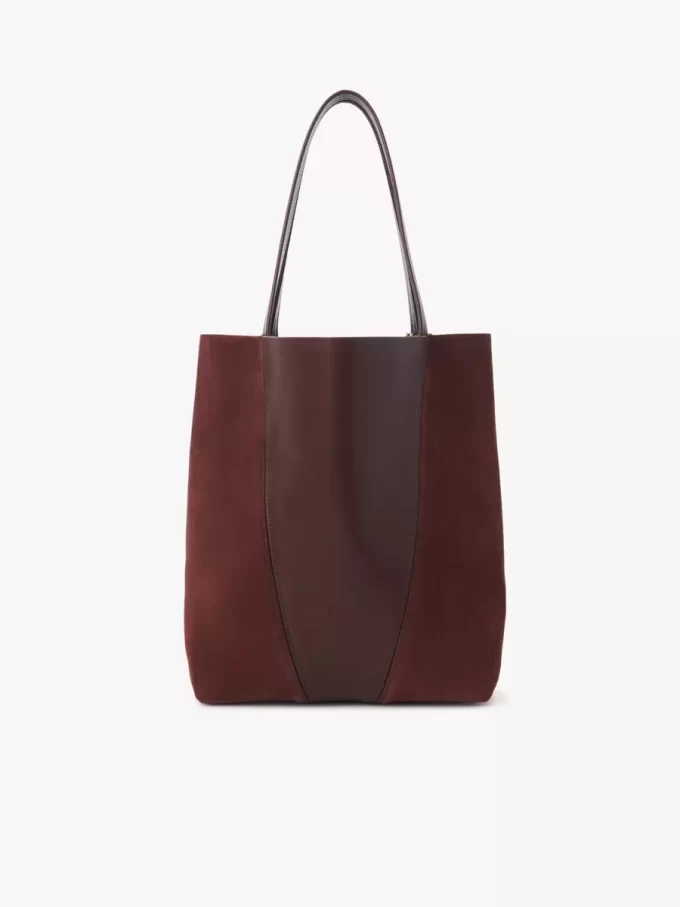Chloé Spin tote çanta, taneli ve süet deriden Chloé Spin tote çanta, taneli ve süet deriden