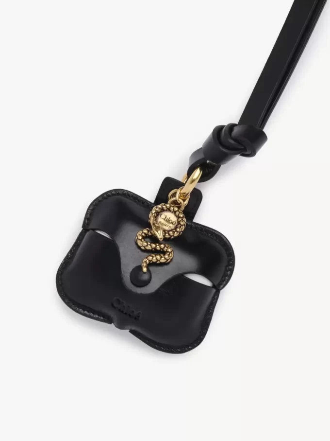 Chloé Symbols Yılan desenli deri kulaklık kılıfı Chloé Symbols Yılan desenli deri kulaklık kılıfı
