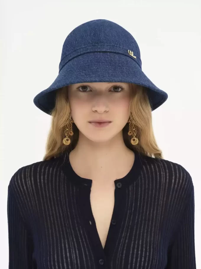 Denim Chloé Iconic kova şapka