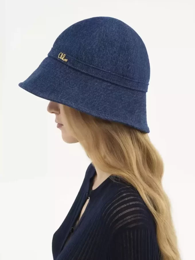 Denim Chloé Iconic kova şapka
