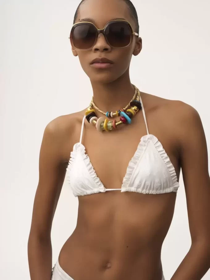 Fırfırlı bikini üstü Fırfırlı bikini üstü