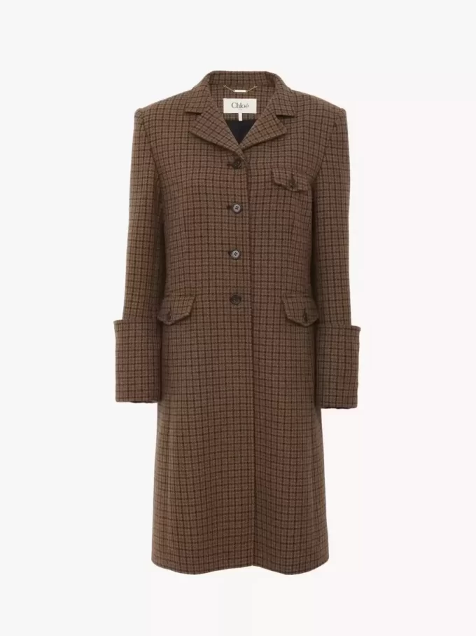 Houndstooth yününden yapılmış binicilik ceketi Houndstooth yününden yapılmış binicilik ceketi