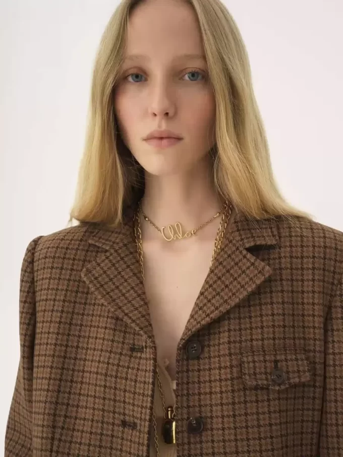 Houndstooth yününden yapılmış binicilik ceketi Houndstooth yününden yapılmış binicilik ceketi