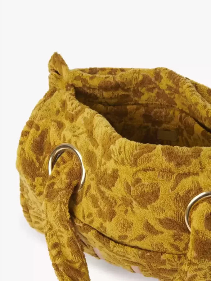 Jakarlı havlu kumaştan büyük Chloé Plage tote çanta Jakarlı havlu kumaştan büyük Chloé Plage tote çanta