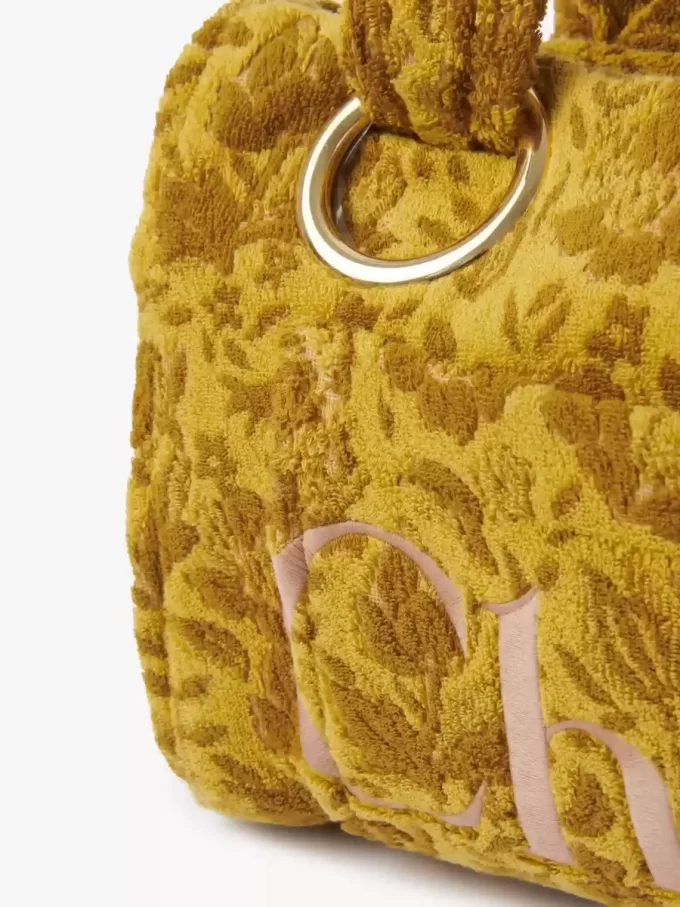 Jakarlı havlu kumaştan büyük Chloé Plage tote çanta Jakarlı havlu kumaştan büyük Chloé Plage tote çanta