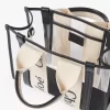 Jöle ve deriden yapılmış küçük Woody tote çanta