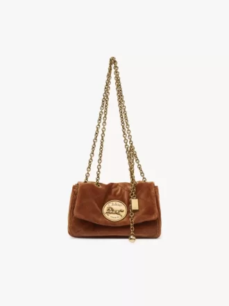 Kadifeden küçük Chloé Heritage omuz çantası